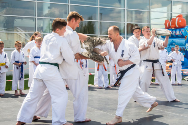 Pokaz karate podczas Wielkiego Maratonu Fitness Centrum Chełmiec